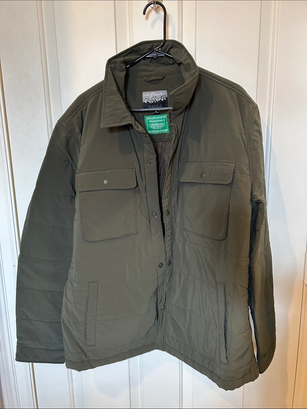 J. Crew Men's Quilted Jacket in Olive